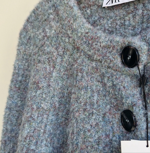 Zara wool rainbow button down grandpa sweater cardigan - Picture 3 of 7